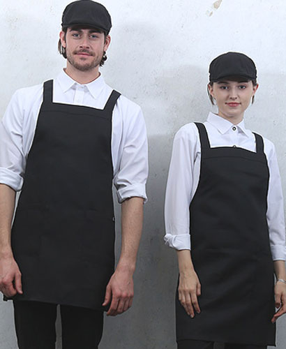 SA-525 검정 기본 폴리 앞치마