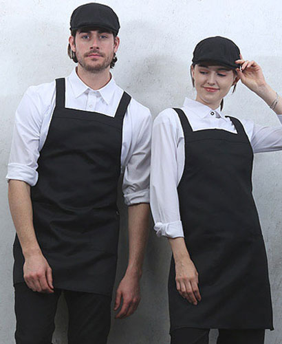 SA-525 검정 기본 폴리 앞치마