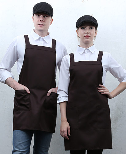 SA-528 갈색 기본 폴리 앞치마