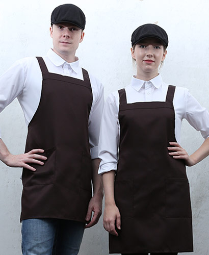 SA-528 갈색 기본 폴리 앞치마