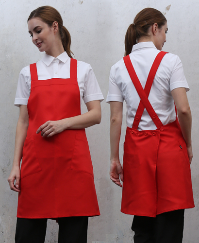 SA-605 X형 적색 엉덩이가림 앞치마(93)