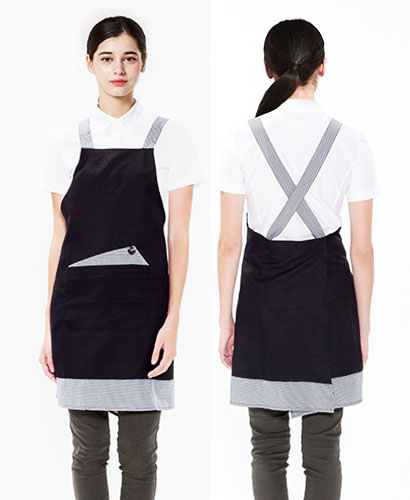 SA-614 검정 뒤X형 엉덩이가림 앞치마(94)