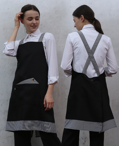 SA-614 검정 뒤X형 엉덩이가림 앞치마(94)