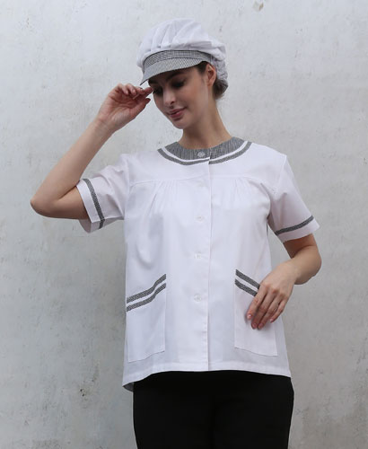 HA-96 체크라운드 반팔 ((검정체크))