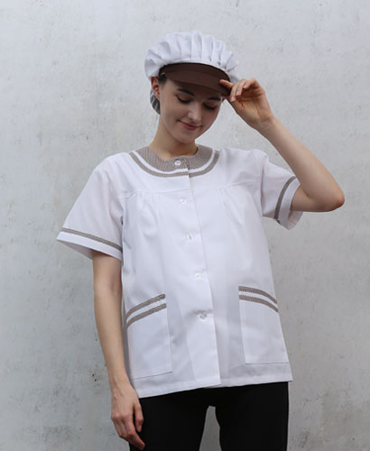 HA-95 체크라운드 반팔((갈색체크))