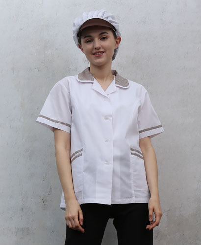 HA-93 체크카라 반팔 ((갈색체크))