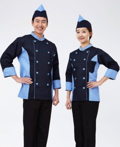 CO-004 더블단추 배색쿡복