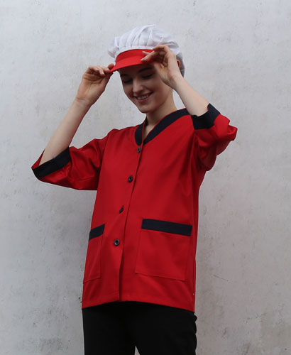 HA-600-1 여 한복형 배색 위생복