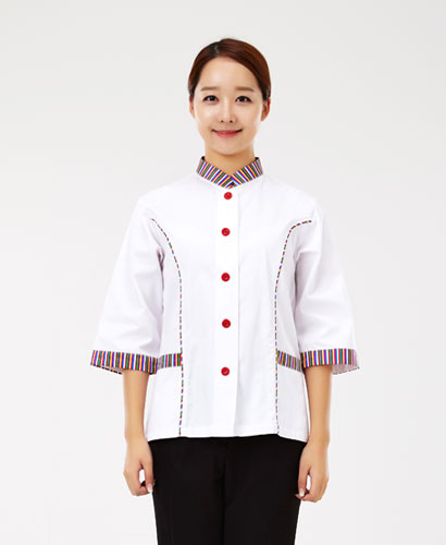 HA-44 색동카라 위생복