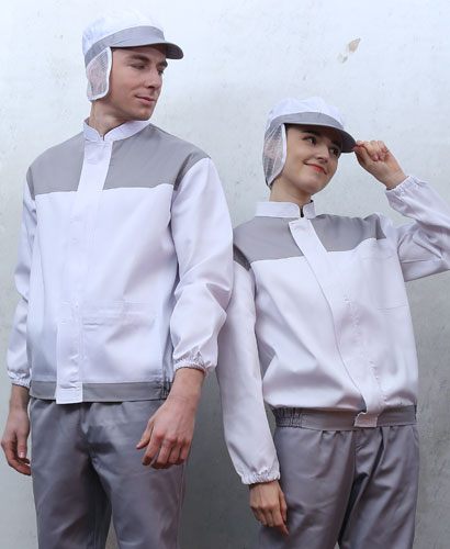 W-08-2 그레이 차이나배색 상의