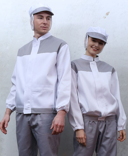 W-08-2 그레이 차이나배색 상의