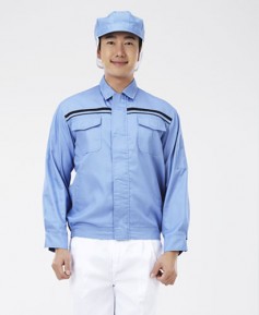 W-11 카라형 하늘 배색 상의