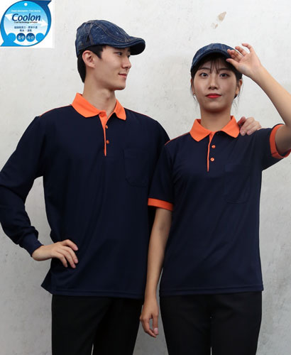 ▶  T-48 곤색 고급 기능성 카라배색 ◀