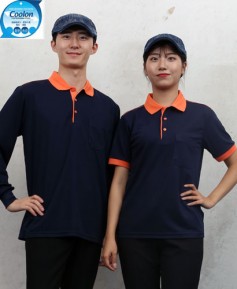 ▶  T-48 곤색 고급 기능성 카라배색 ◀