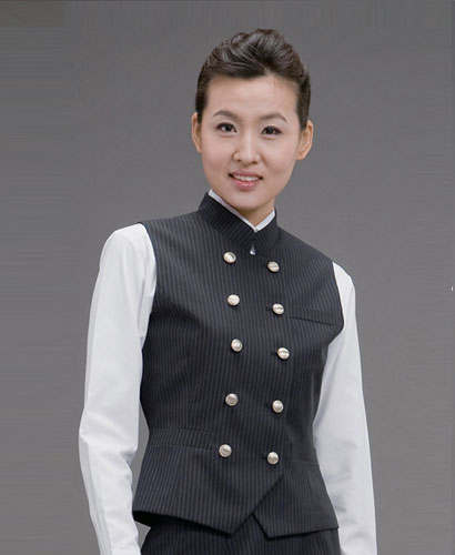 V-07 여 곤색줄지 등판조끼