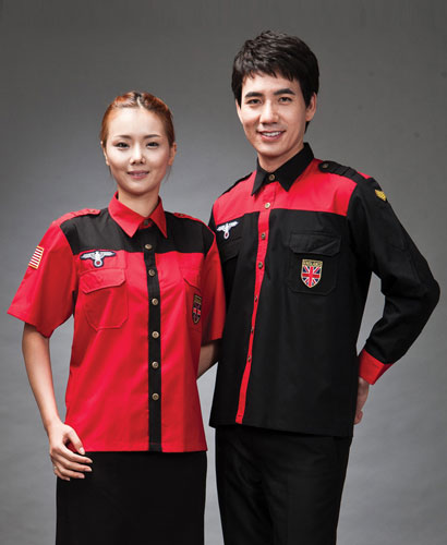 WS-06 웨스턴 검정빨강배색(긴팔)