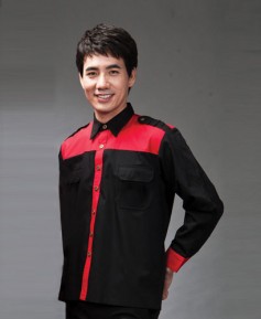 WS-12 웨스턴 검정빨강 긴팔(견장없슴)