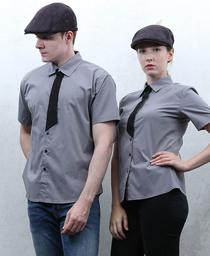 Y-359 NEW 반팔 회색 검넥타이 포인트ㅡㅡ(남여공용 사이즈)