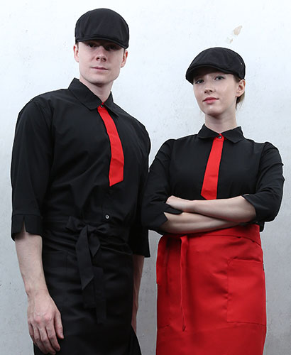 Y-364 NEW 칠부 검정 적넥타이 포인트ㅡㅡ(남여공용 사이즈)