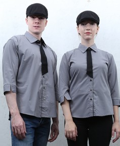 Y-365 NEW 칠부 회색 검넥타이 포인트ㅡㅡ (남여공용사이즈)