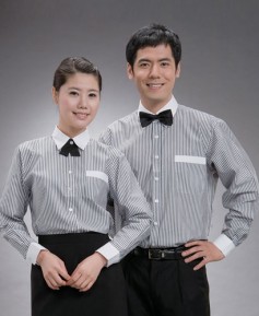 Y-53 긴팔 검정줄지 백색카라