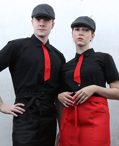 Y-361 NEW 반팔 검정 적넥타이 포인트ㅡㅡ(남여공용 사이즈)