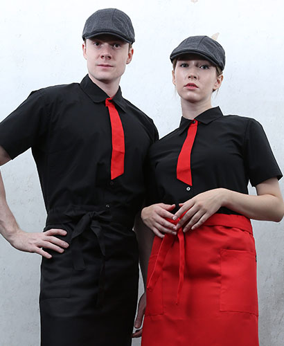 Y-361 NEW 반팔 검정 적넥타이 포인트ㅡㅡ(남여공용 사이즈)