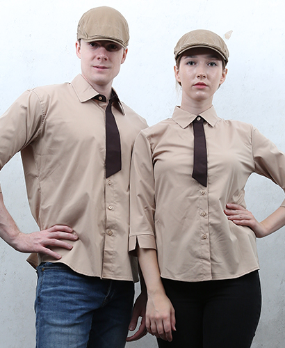 Y-714 NEW 베이지 넥타이포인트 칠부ㅡㅡ(남여공용 사이즈)