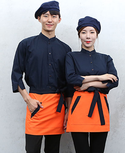 Y-726 NEW 네이비 차이나카라 칠부 셔츠  ★------------제작중