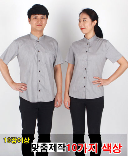 Y-731 차이나카라 또는 카라형 반팔 ★10장 이상 국내 맞춤제작ㅡㅡ(매장으로 연락)