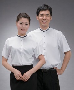 Y-86 반팔 백색 차이나검정띠