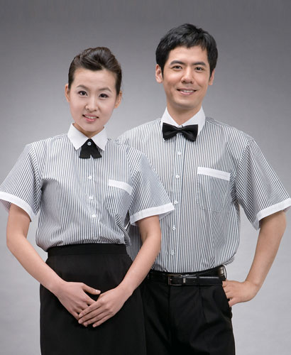 Y-97 반팔 검정줄지 백색카라