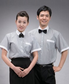 Y-97 반팔 검정줄지 백색카라