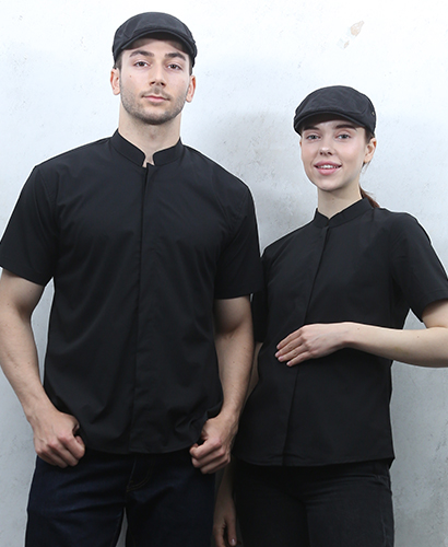 Y2-906 NEW 검정 차이나 속단추 반팔ㅡ(남여공용사이즈) ★빅사이즈 있음