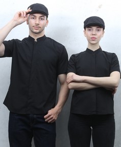Y2-906 NEW 검정 차이나 속단추 반팔ㅡ(남여공용사이즈) ★빅사이즈 있음