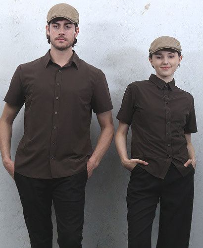 Y-916 브라운  반팔셔츠 104