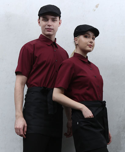 Y-917 반팔 자주 카페 셔츠