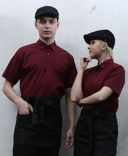 Y-917 반팔 자주 카페 셔츠