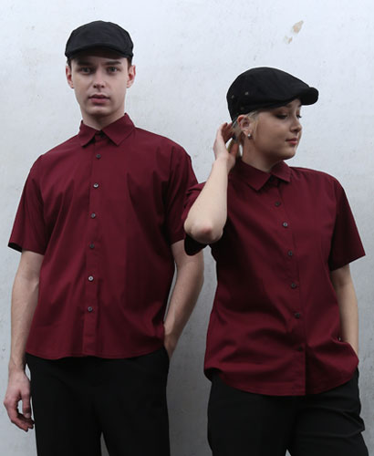 Y-917 반팔 자주 카페 셔츠