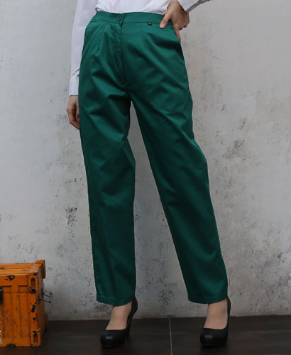 P-52 20수 여성 초록 허리옆 밴드바지