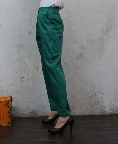 P-52 20수 여성 초록 허리옆 밴드바지