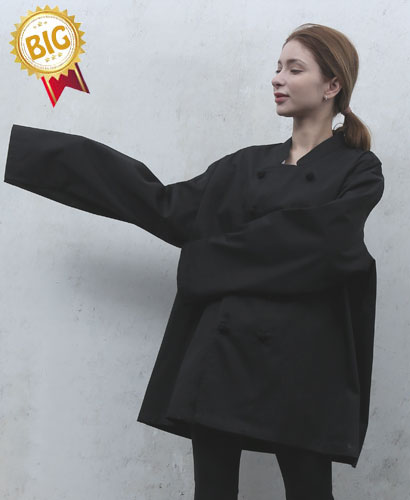 KO-177-1  블랙 매듭  조리복 ㅡㅡㅡ  빅사이즈((긴팔))