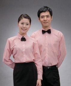 Y-55 긴팔 적색줄지셔츠